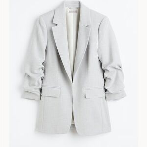 H&M gathered sleeve blazer